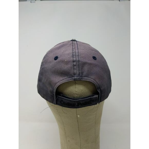 Cedar Point Valravn Rollercoaster Strapback Adjustable Hat Distressed Blue - Picture 6 of 9